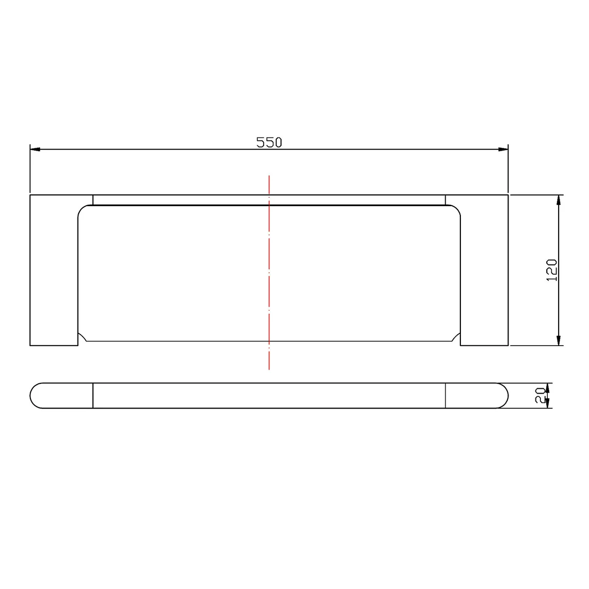 VOG - Chrome Glass Shelf