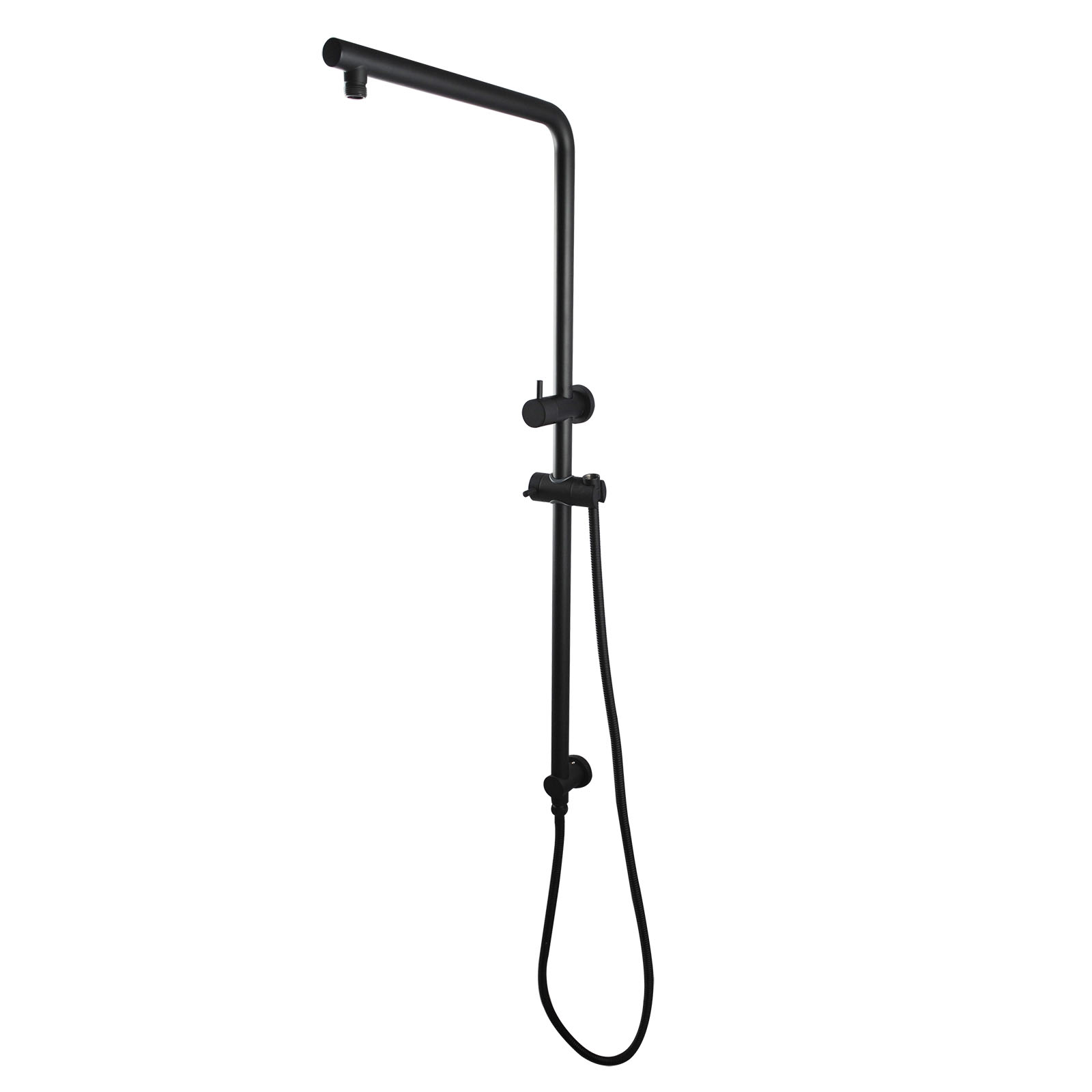 RUSHY Series Matte Black Square Rain Shower Head (2128-A)