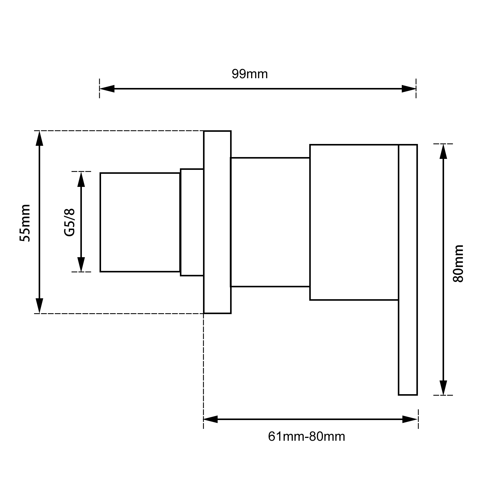 Black Shower Wall Taps