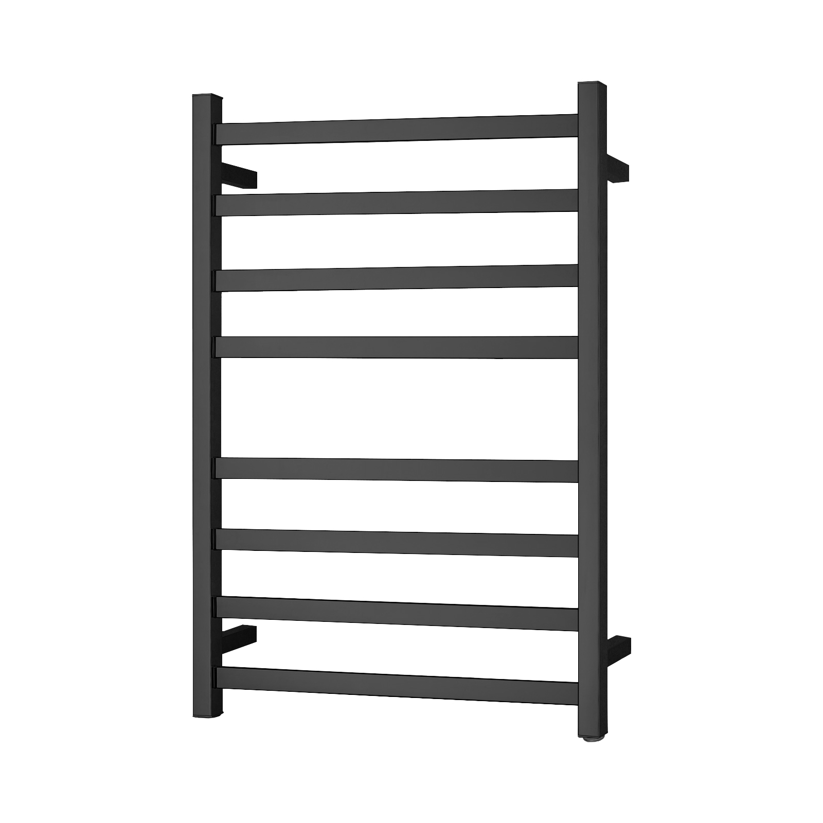 Square Black Electric Heated Towel Rack – 8 Bars