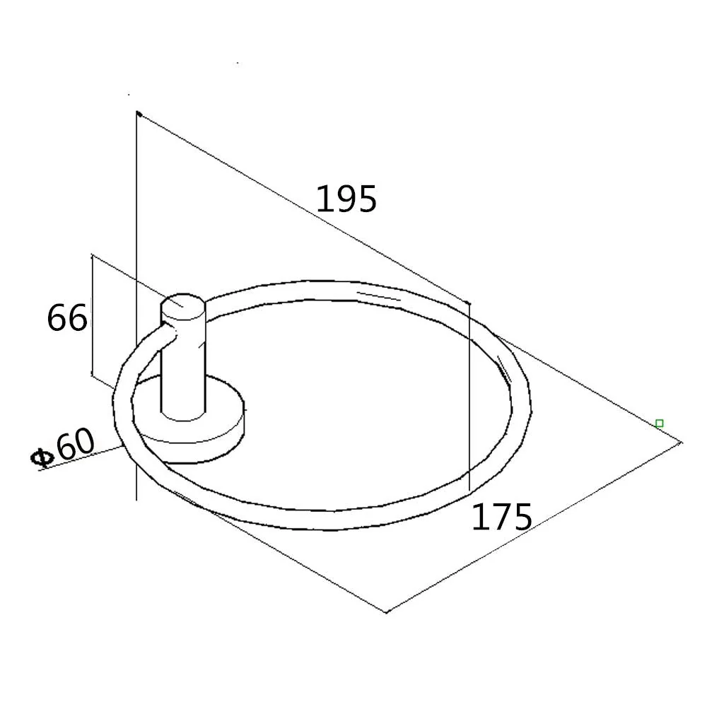 LUCID PIN - Brushed Nickel Towel Ring