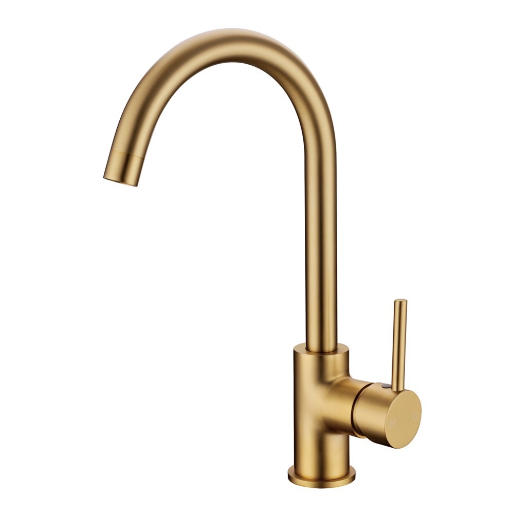 Aquaperla Brushed Brass Standard Kitchen Mixer