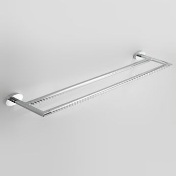 Inspire Roul Slimline 600mm Solid Brass Double Towel Rail