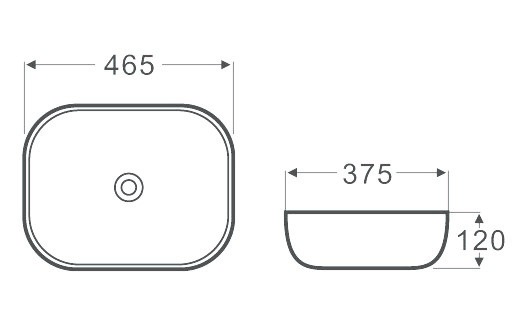 ARTIS 98 465X375X120 OVAL BASIN