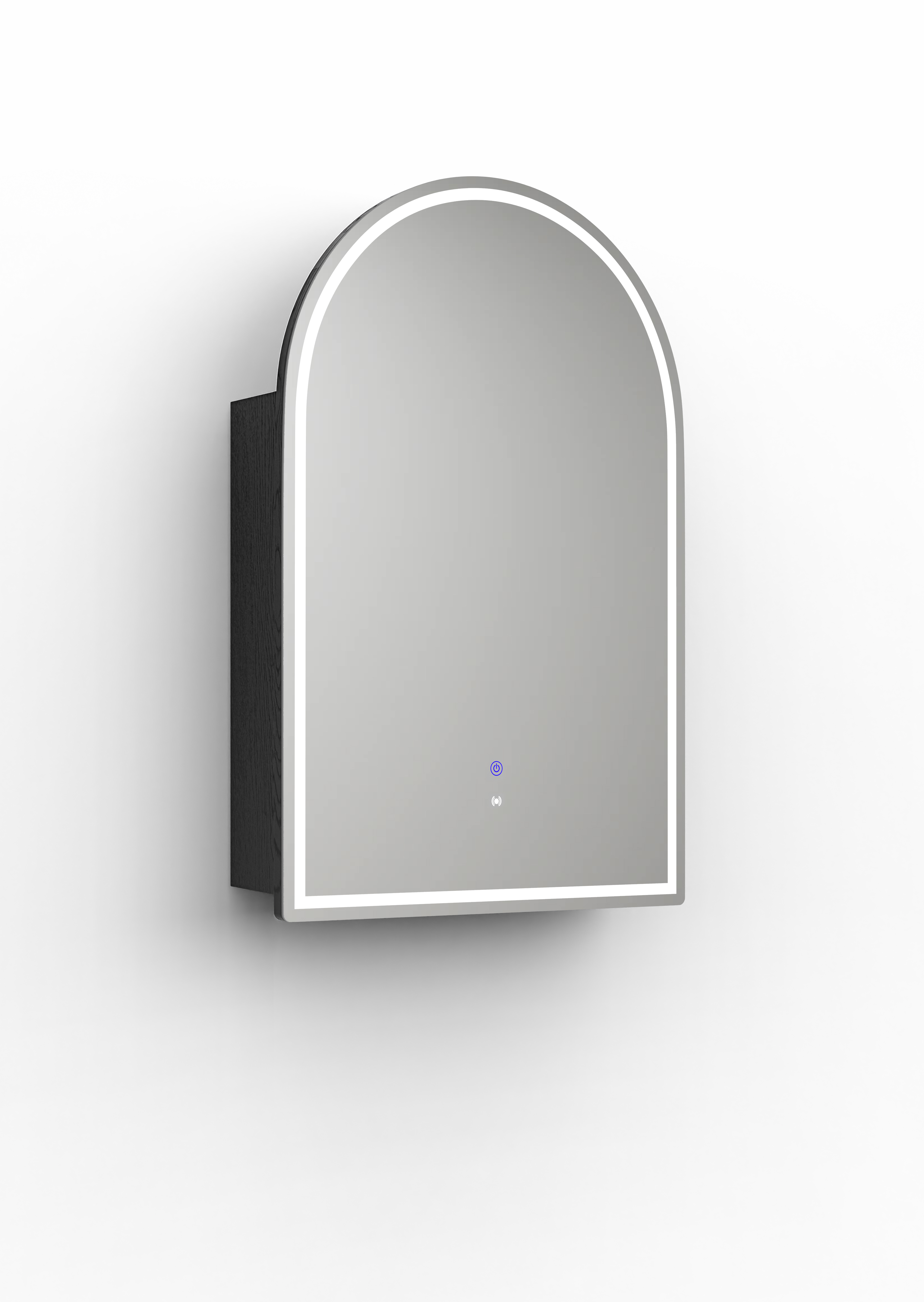 LED Archie 900(H)x600(W) Black Oak Shaving Cabinet - Premium Edition