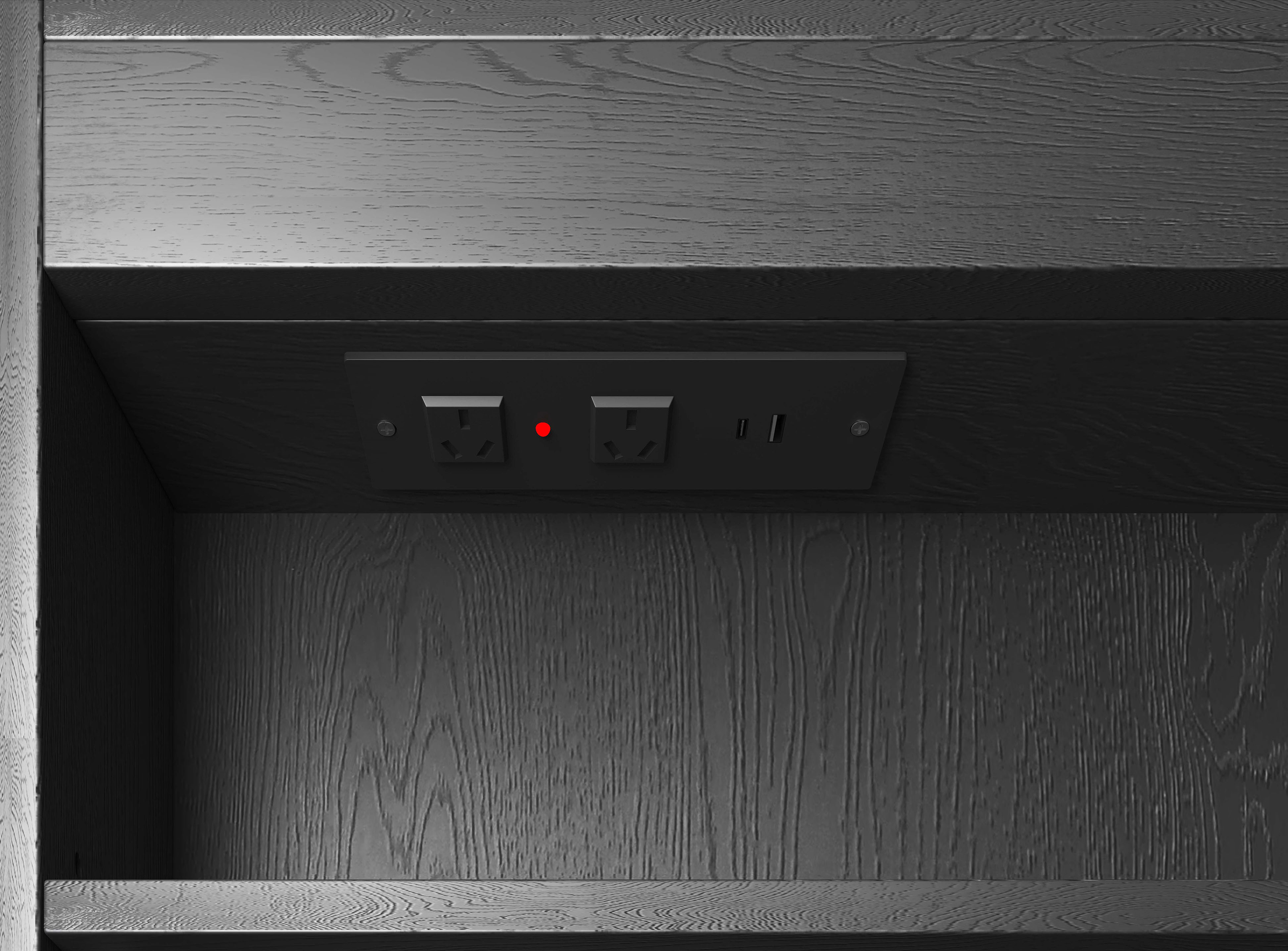 LED Bondi 1200(W)x750(H) Black Oak Shaving Cabinet - Premium Edition