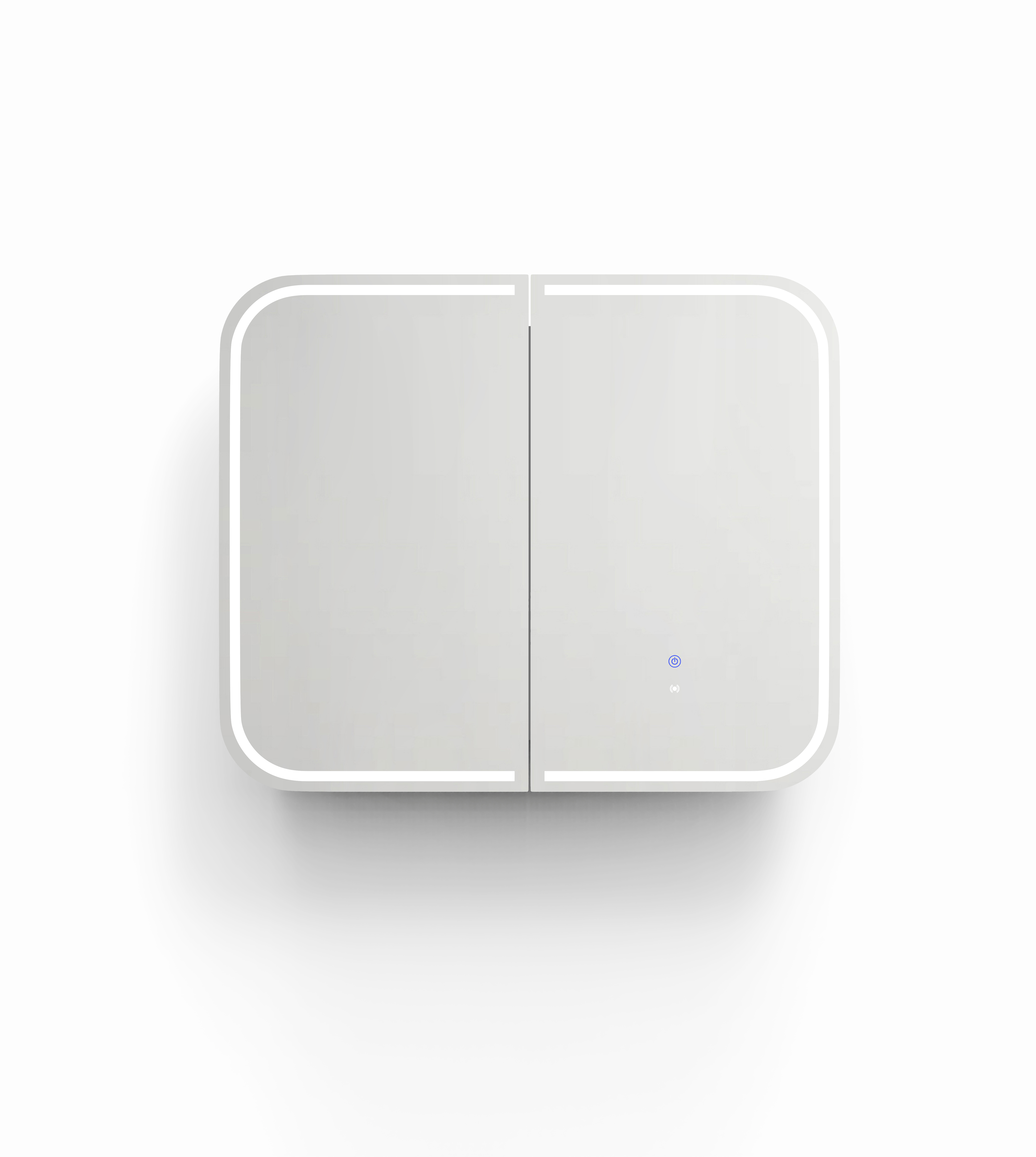 LED Newport 900(W)x750(H) White Shaving Cabinet - Premium Edition