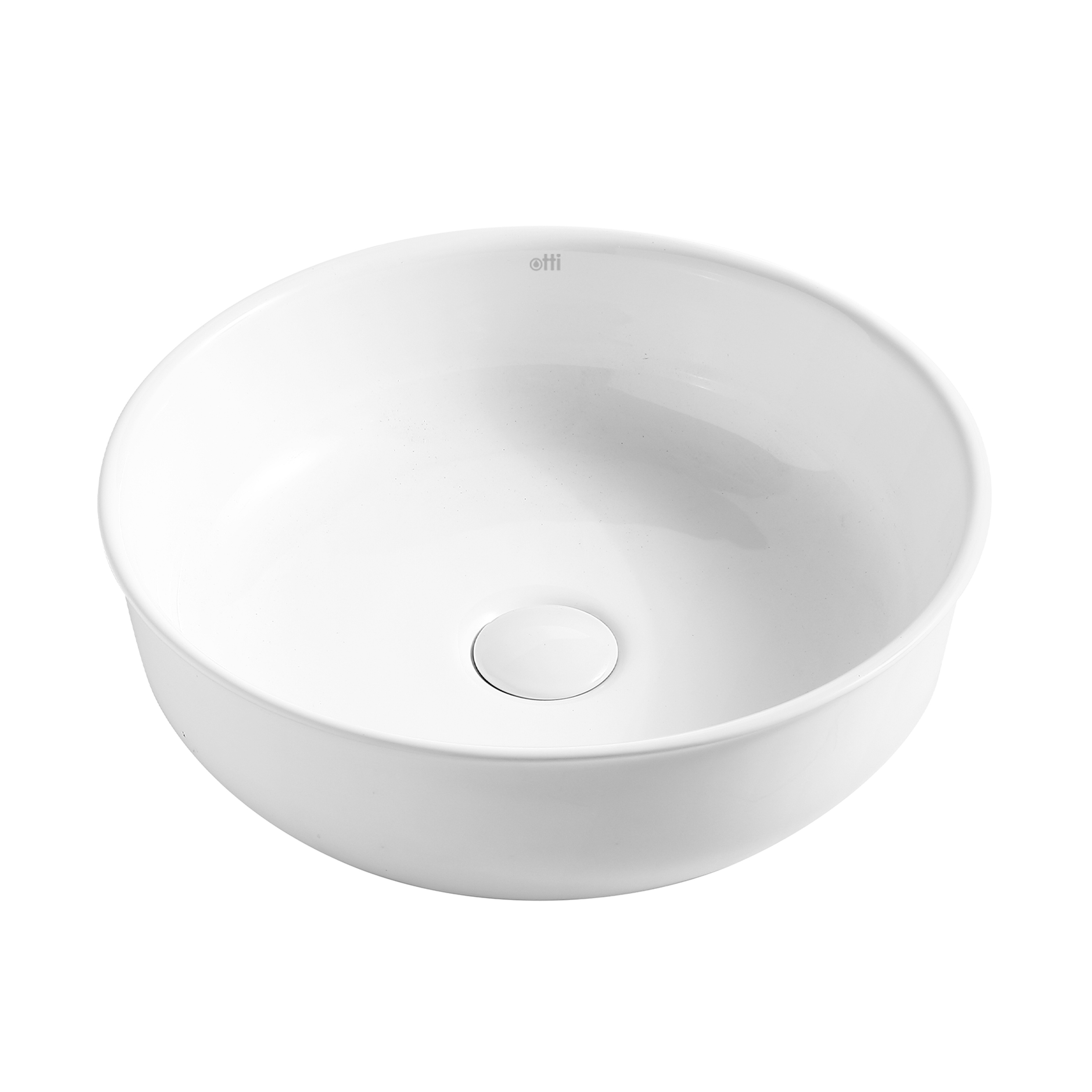BRONTE ROUND 390X390X130 GLOSS WHITE BASIN