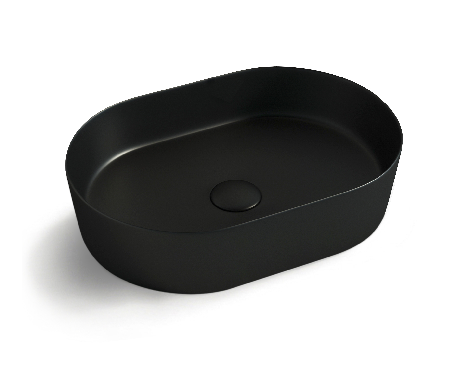 QUAY OVAL 500X330X120 MATTE BLACK BASIN