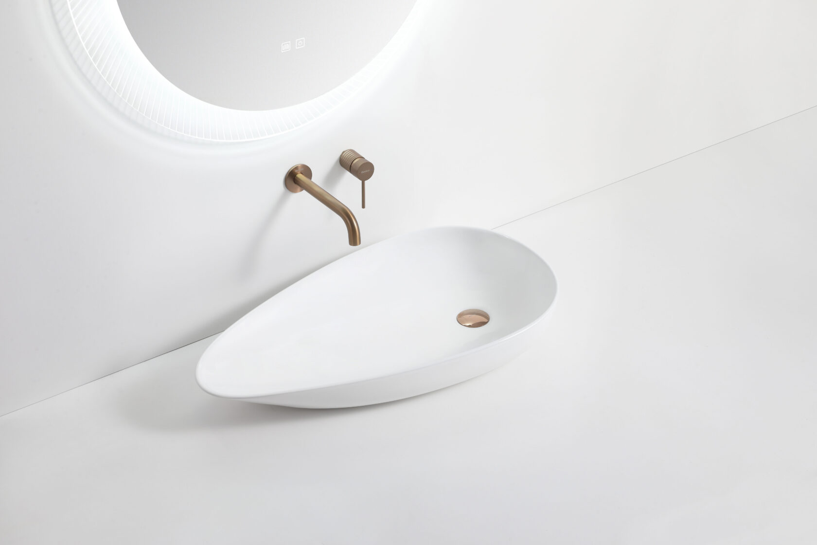 Riva 569 Unique Matt White Ceramic Above Counter Basin