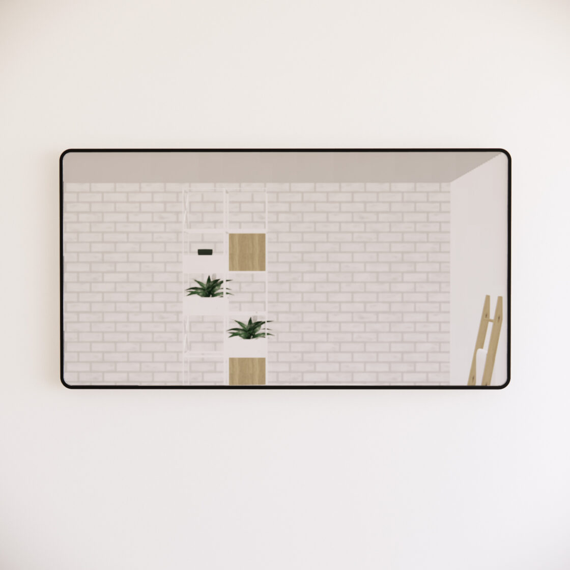 Black Framed Mirror Rectangle Square Wall Mounted 750-1500mm - ME1580-BF 1500x800mm