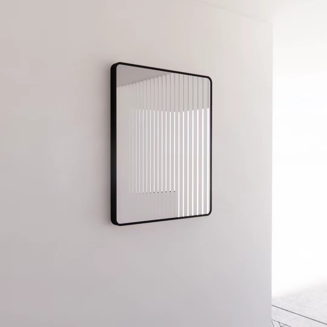 Black Framed Mirror Rectangle Square Wall Mounted 750-1500mm - ME1580-BF 1500x800mm