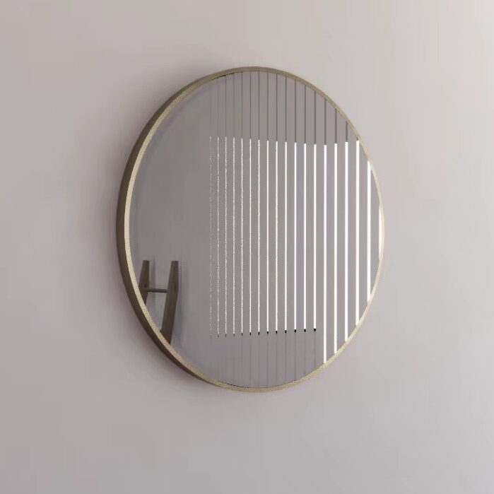 Gold Framed Round 800/600mm Mirror Wall Mounted - ME6060R-GF 600x600mm