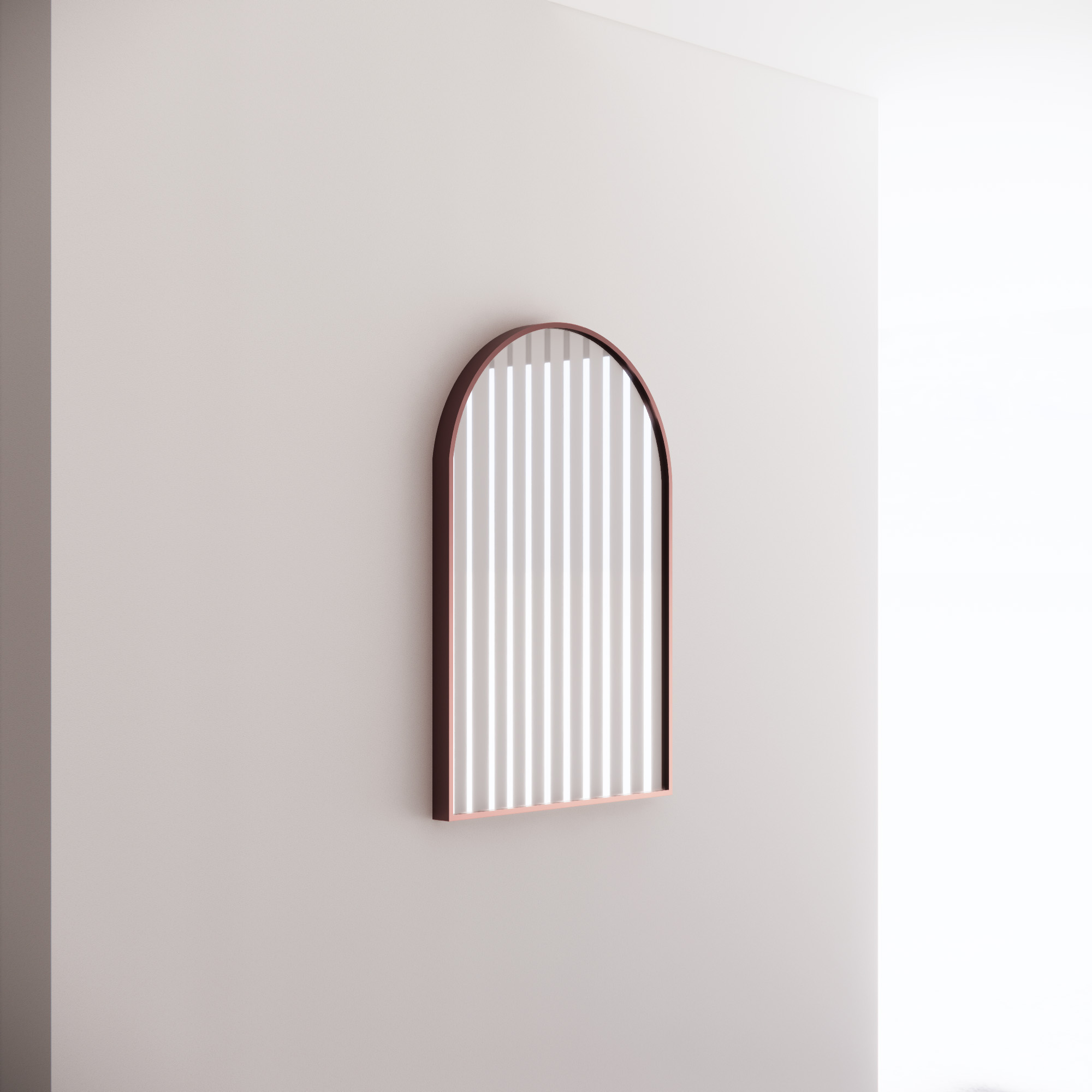 Brushed Copper Framed Arch Mirror Wall Mounted - ME-AR2-9060BC 900x600mm