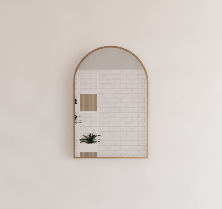 Gold Framed Arch 450/600mm Mirror Wall Mounted - ME-AR2-9060GF 600X900mm