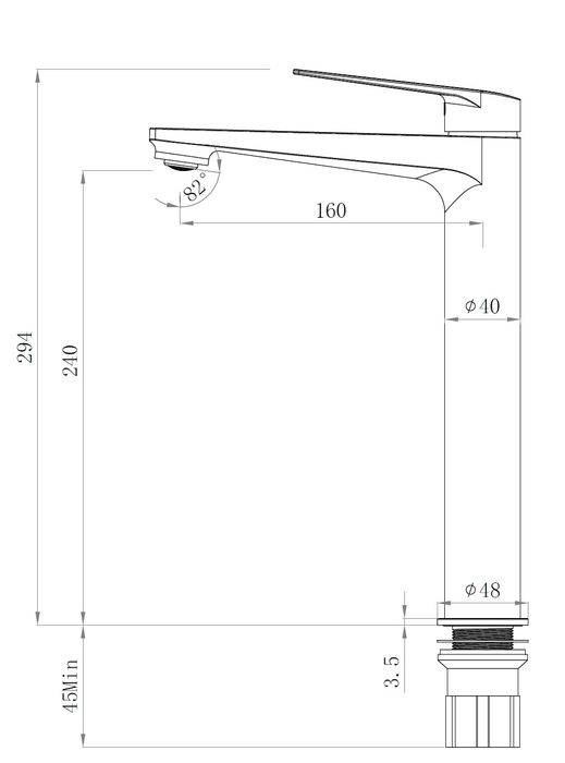 Zevio Tall Basin Mixer