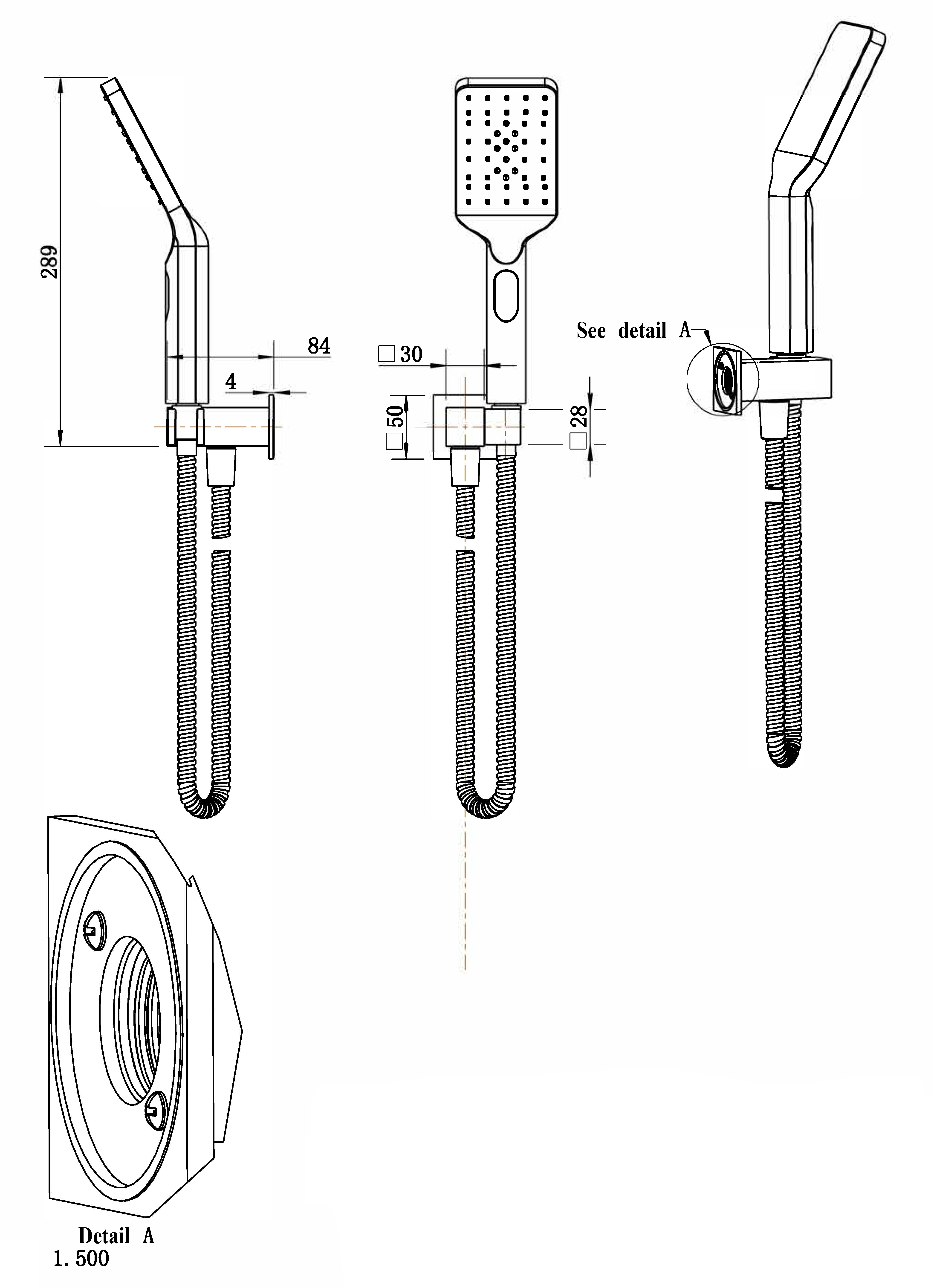 Eden Hand Shower - Matt Black