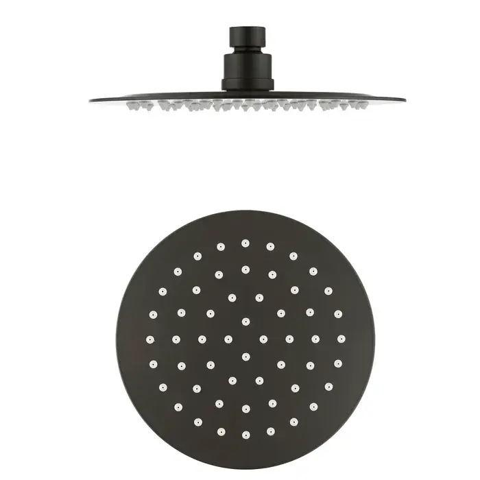 Pavia Twin Shower On Rail 250mm Shower Head Round