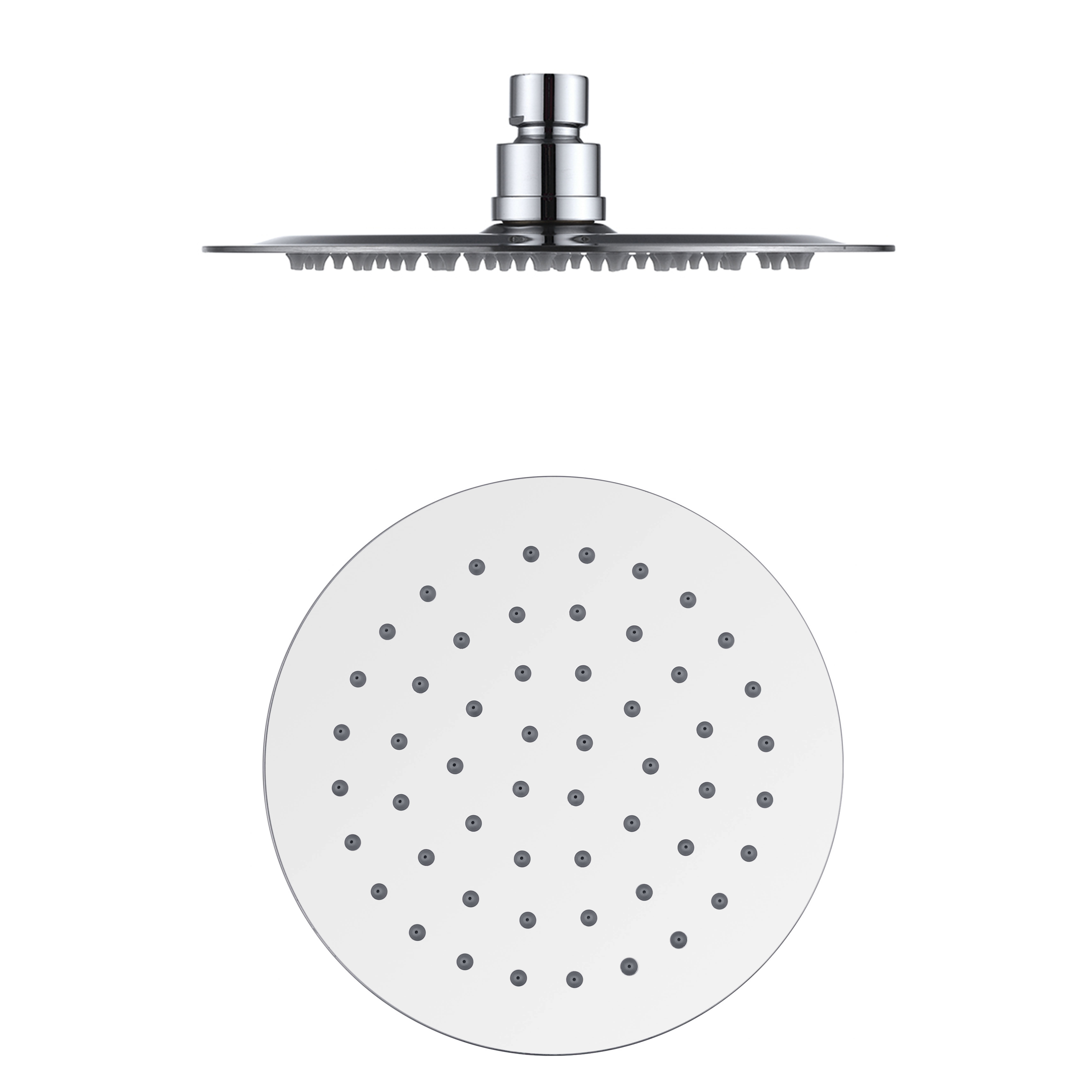 Pavia Compact Twin Shower With 200mm Round Head Chrome