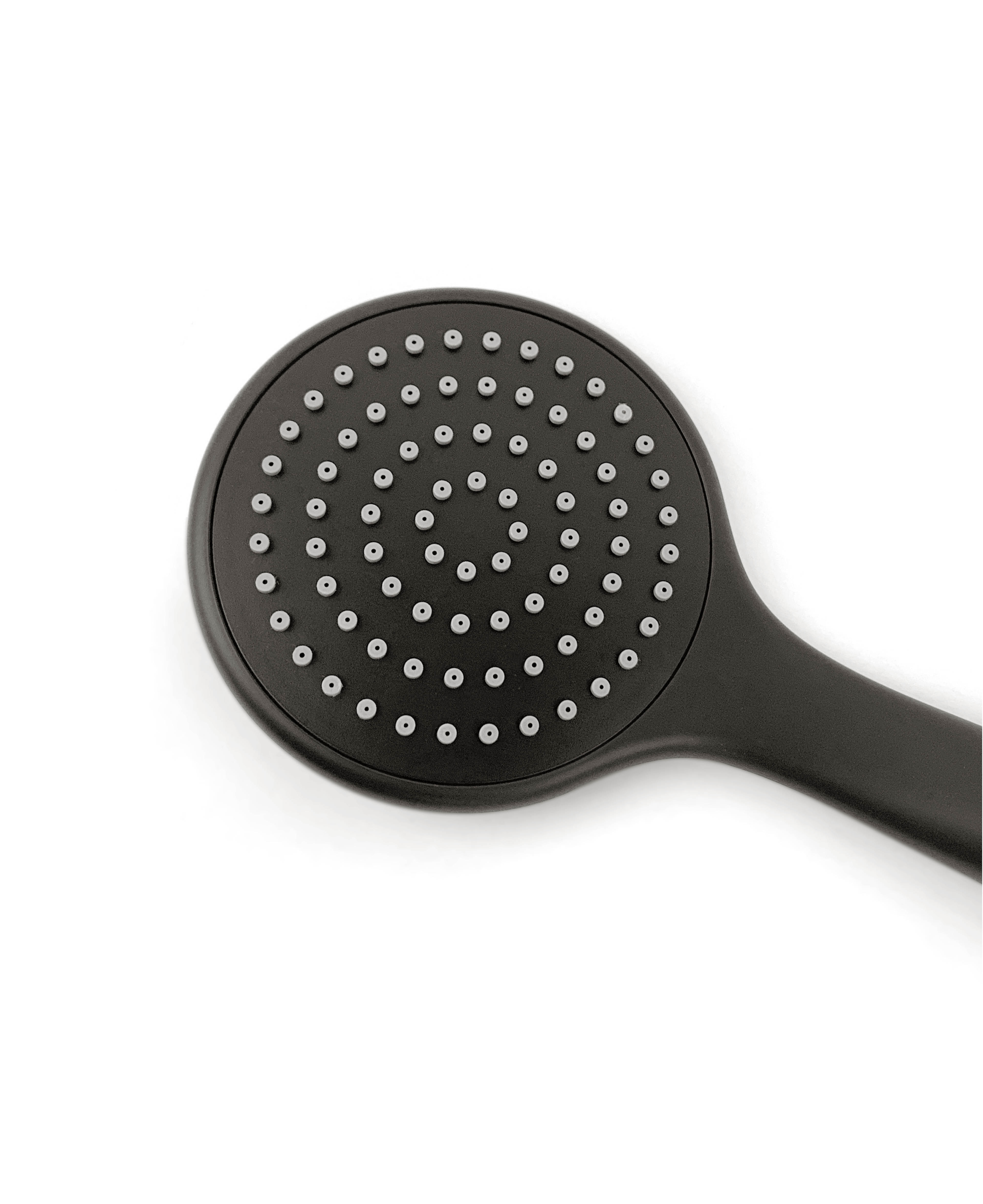 Pavia Gun Metal Shower Rail With Round Handheld Shower Piece