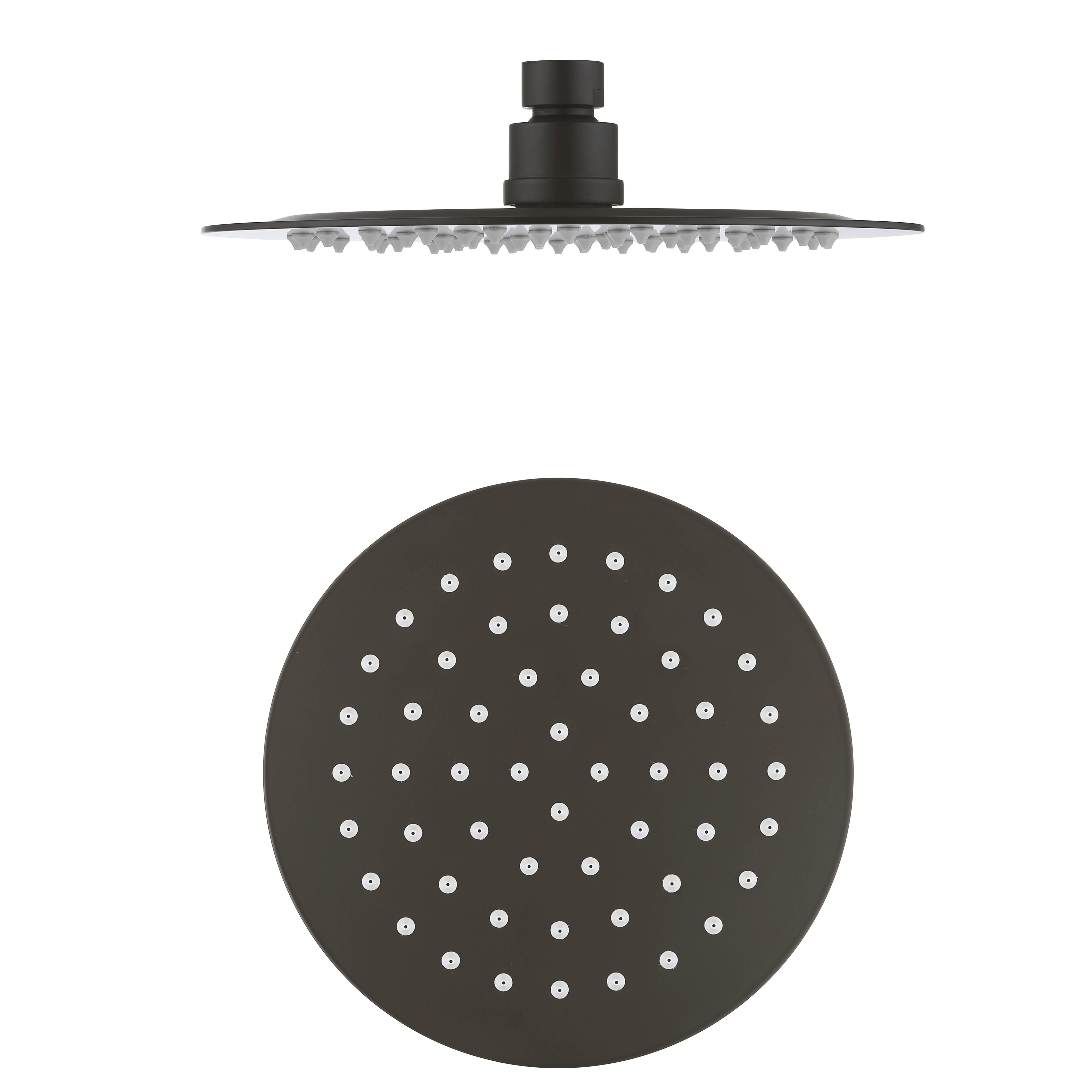 Pavia Twin Shower On Rail 200mm Shower Head Round Gunmetal