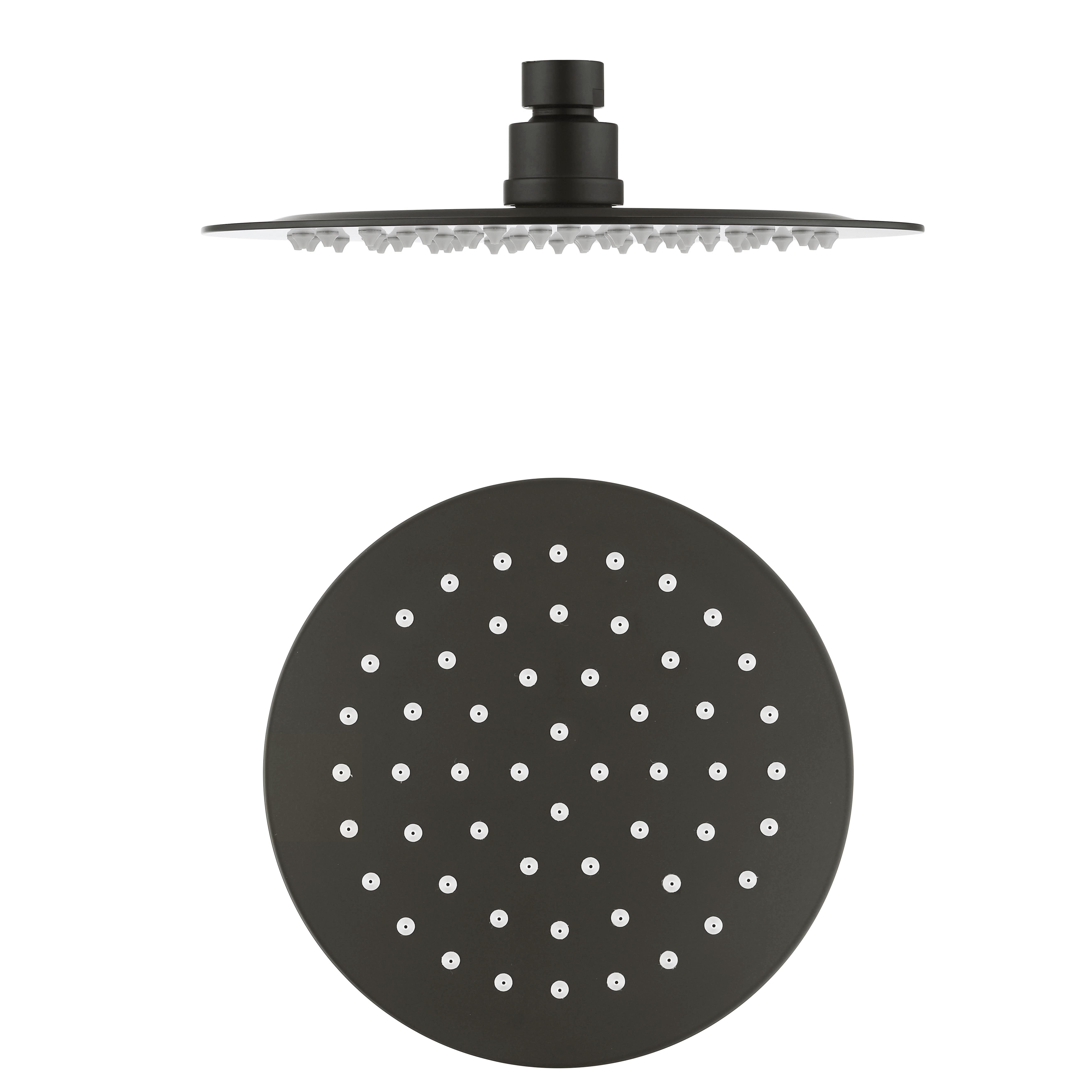 Pavia Twin Shower On Rail 250mm Shower Head Round Gunmetal