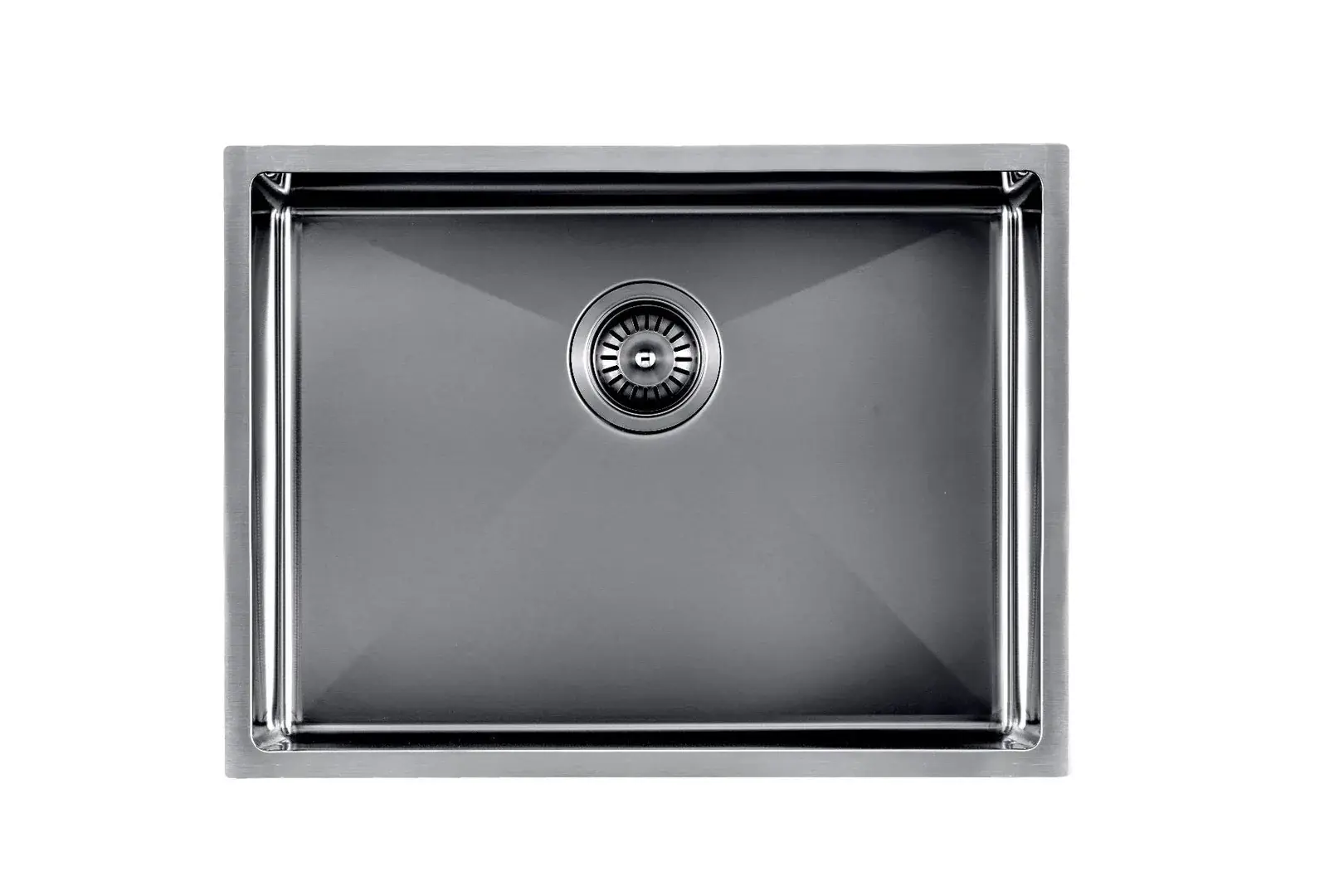 Aquaperla Round Corner Handmade Single Bowl Kitchen Sink 600 x 450 x 230mm