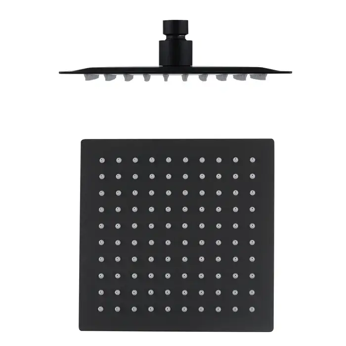 Taran 200mm Twin Shower On Rail Bottom Inlet Square